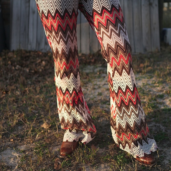 Rancho Estancia Chevron Palazzo Pants - Picture 1 of 4